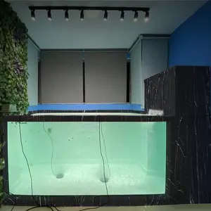 Custom home simple aquarium aquarium 4ft fish tank fornitori koi fish brewing biofloc fiberglass 150 gallon fish tank