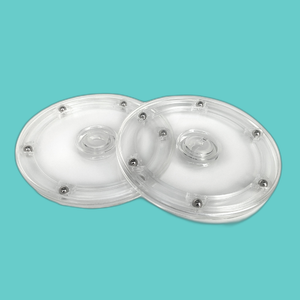 Bandeja giratoria transparente de 4 pulgadas y 100mm, bandeja giratoria de plástico transparente, la primera opción para muebles. - Product Image 6