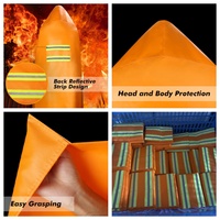 Protection intégrale du corps, couches de silicone, ignifuge, isolation thermique, cape à capuche ignifuge, combinaison de secours incendie