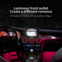 Vente en gros d'usine - Grilles d'aération avant et arrière de type turbine pour Mercedes Benz Classe C W205 - Sortie d'air LED avec éclairage ambiant