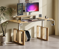 Bureau Ergonomique Intelligent en Acier Inoxydable pour Chambre à Coucher, Table Électrique Réglable en Hauteur avec Moteur, Design Moderne et Durable