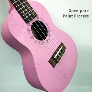 Ukelele de 4 cuerdas con cuerpo de madera contrachapada de Sapele, bolsa de transporte y afinador, diseñado para niños, estudiantes y principiantes (ROSA) - Product Image 3