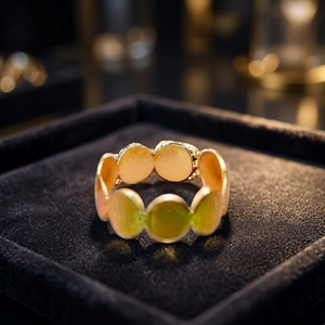 Anillo de Moda Unisex Ramavati Gems, Chapado en Oro de 18K, Antideslustre, de Latón, para Bodas, Aniversarios y Fiestas, Estilo Clásico, Resistente al Agua - Product Image 3