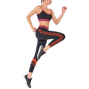 2020 High Waist Woman Sportswear Gym Fitness Yoga Sets 2 Piece Running Yoga Bra Pants Activewear - Product Image 1