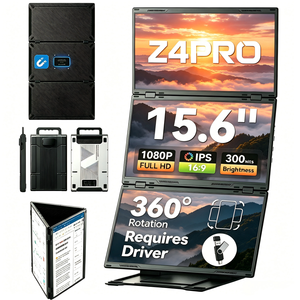 Moniteur de jeu ultra-large pour ordinateur portable 15,6 pouces IPS LCD avec support pliable intégré réglable et extension <span class=keywords><strong>d</strong></span>'<span class=keywords><strong>écran</strong></span> quadruple - Product Image 1
