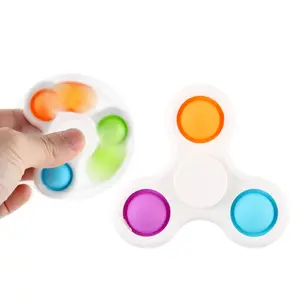 Nieuwe Groothandel Eenvoudige Kuiltje Push Bubble Siliconen Up Sensorische Controle Pionier Kinderen Mini Fidget Spinner