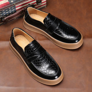 Summer Dress Shoes <b>Big</b> <b>Toe</b> Retro Height Increasing Oxford Shoes Breathable Waterproof Walking Style Shoes - Product Image 4