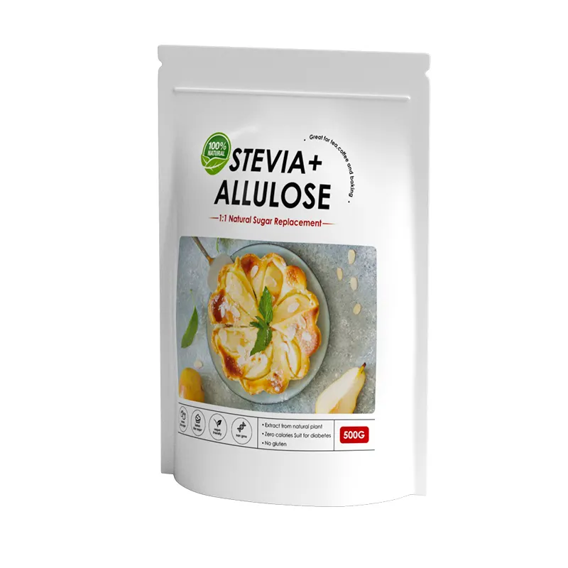 Toptan yüksek saflıkta organik Allulose/allusugar ve keşiş meyve karışımı/allusugar Stevia şeker