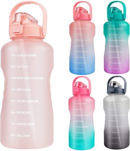Wholesale 128 oz Eco-Friendly Dishwasher Safe Drinkware <b>Water</b> Bottle Removable Straw Time Marker Customized Color for Fitness - Product Image 6