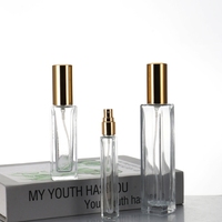 Flacon de parfum carré haut de gamme 10 ml 30 ml 50 ml en verre avec vaporisateur portable