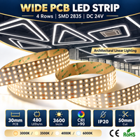 Bandes LED en gros, rubans LED multi-rangs, éclairage blanc chaud 3000K 4000K 6000K pour l'éclairage commercial, fabricant OEM ODM