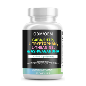 Suplemen tidur kapsul GABA 5HTP Gamma Aminobutyric <span class=keywords><strong>Acid</strong></span> Ashwagandha l-theanine GABA kapsul - Product Image 1