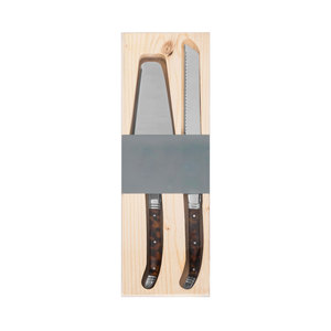 Ensemble de couteau et spatule à gâteau Modern Bakery Essentials, manche en acrylique durable, style français, pour couper les gâteaux, couteau à pâtisserie et à pain - Product Image 2