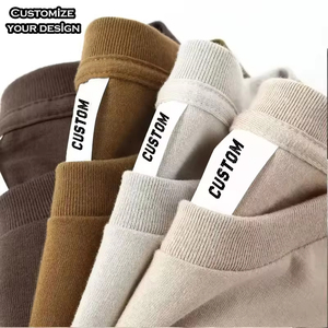 Maglietta da uomo oversize con spalle cadente peso massimo squadrato stile Streetwear Logo personalizzato <span class=keywords><strong>stampa</strong></span> a sbuffo <span class=keywords><strong>su</strong></span> <span class=keywords><strong>T</strong></span>-<span class=keywords><strong>Shirt</strong></span> in bianco - Product Image 2