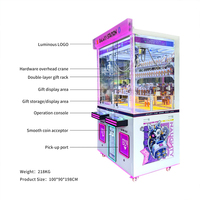 Machine à griffes commerciale pour 2 joueurs avec lecteur de cartes, machine à griffes intelligente pour enfants, parcs d'attractions et centres commerciaux