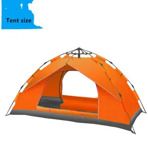 새로운 디자인 비치 텐트 야외 방풍 더블 레이어 태양 보호 휴대용 6 사람 OEM 가족 캠핑 여행 텐트