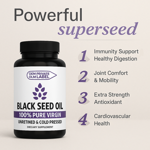 निजी लेबल हलाल ब्लैक सीड तेल सॉफ्ट कैप्सूल स्वास्थ्य पूरक कार्बनिक थोक काले बीज तेल नरम कैप्सूल - Product Image 2