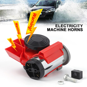 CNSPEED Klaxon électrique 12V pour voiture, camion, moto, en plastique ABS rouge, montage avant - Product Image 3