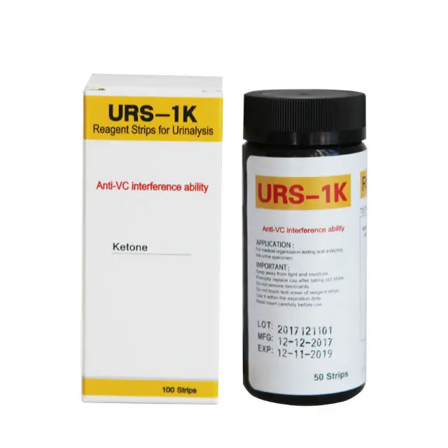 URS-1K High quality and fast ketone test strips urine test strips