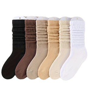 <span class=keywords><strong>Uron</strong></span> marca mujer largo hasta la rodilla equipo invierno Slouch calcetines 100% algodón transpirable antideslizante tejido técnica más Popular - Product Image 4