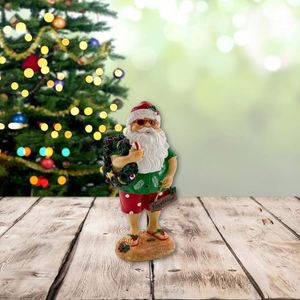 Needzo Santa by the Sea Christmas StatueTropical Beach Themed Tabletop Decoration - Product Image 4
