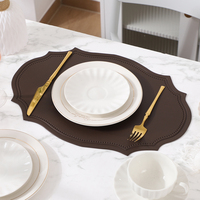Nouveau dessous de plat et set de table en PVC gaufré style européen INS, résistant à la chaleur et anti-brûlure, le plus vendu