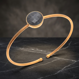 Bracelets en laiton plaqué or avec pierres précieuses, style ethnique, unisexe, designs tendance - Product Image 2