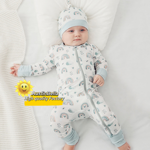 Tutina per Neonati in Viscosa di Bambù con Design Personalizzato Stampato, con Cerniera, <span class=keywords><strong>Abbigliamento</strong></span> per Bambini 0-3 <span class=keywords><strong>Mesi</strong></span> - Product Image 4