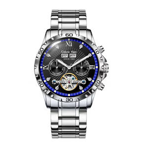 <span class=keywords><strong>CK</strong></span> 완전 자동 기계식 시계, 방수, 야광, 다기능, 대형 다이얼, 견고한 스틸 스트랩 남성용 시계 - Product Image 4