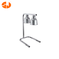Lampe chauffante portable à double tête pour comptoir d'hospitalité pour restaurant d'hôtel