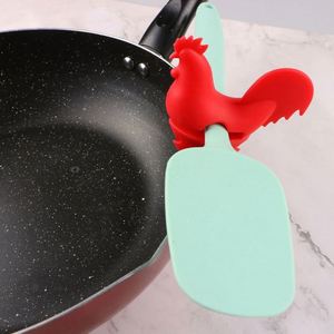 Utensilios de Cocina Esenciales: Espátula Resistente al Calor, Cucharón, Soporte de Silicona para Cucharas, Estantes de Almacenamiento Antiderrame, Clip Lateral para Ollas - Product Image 4