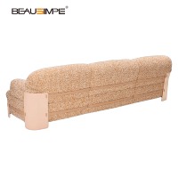 AVENTURA Breites Luxus-Stoffsofa-Set mit Lederbesatz und Messingdetails, Sektionales Sofa im Modernen Italienischen Design für Apartments und Villen