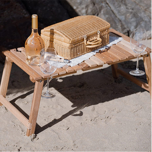 Gỗ ngoài trời hình chữ nhật gấp Dã Ngoại bàn ăn - Product Image 5