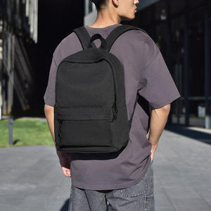 Sac à dos de sport décontracté grande capacité pour homme, nouveau style automne/hiver, polyvalent, en polyester, design simple, noir, pour voyage - Product Image 1