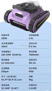 Cordless Rechargeable Handheld Pool <b>Vacuum</b> for Quick Cleaning and Easy <b>Portability</b> - Product Image 3