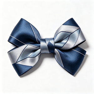 Ruban en satin à motifs multicolores, nœuds préfabriqués sur mesure pour emballage cadeau, ornement de cadeau d'entreprise, vente en gros d'usine - Product Image 1