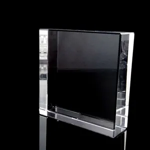 2024热卖厂家透明玻璃各种空白立方体纪念品流行方形K9材质高品质水晶花瓶