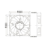 Ventilateur de refroidissement silencieux Red Wind 8015 80*80*15mm DC 12V pour CPU et toilettes intelligentes