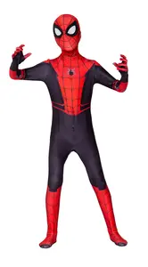 Örümcek adam tulum sıkı Bodysuit demir baba oğul doğum günü partisi cadılar bayramı erkek siyah örümcek adam Cosplay kostüm çocuklar için