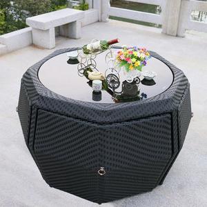 Patio đồ nội thất sân thượng nhỏ ăn đặt ngoài trời ban công cà phê vườn mây hiện đại sang trọng bàn ăn và 4 ghế - Product Image 4