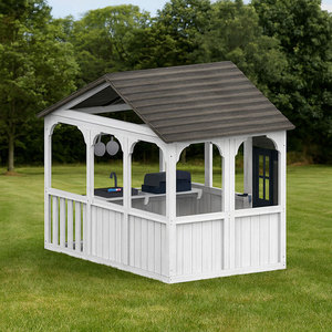 Maison de jeu en bois pour enfants, équipement de jeu de rôle en plein air, aire de jeux pour enfants avec structure en bois - Product Image 3