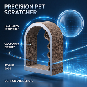 Rascador para Gatos de Papel Corrugado Resistente, Doble Cara, Cama para Gatos, Juguete para Gatitos - Product Image 1