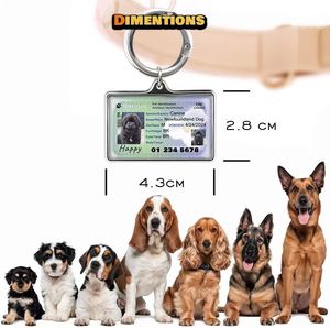 <b>Custom</b> Pet Photo Acrylic Keychain, Anti-Lost <b>Tag</b>, Bag Charm & Pet Collar Pendant, Gift for Furry Friends, Promotional Key Ring - Product Image 2