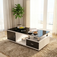 Ensemble de meubles minimalistes nordiques pour la maison avec table basse intelligente connectée, meuble TV en verre trempé pour le salon