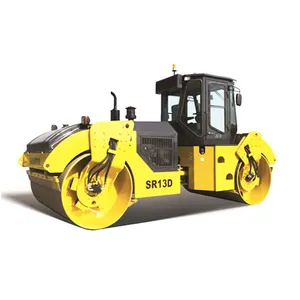 High quality shantui SR13D 13 ton weight of double drum vibrating road roller low price for sale