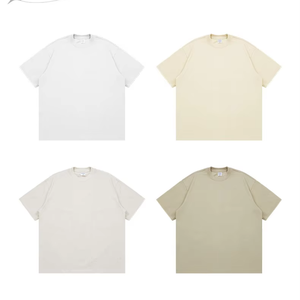 เสื้อยืดโอเวอร์ไซส์ผ้าฝ้ายแท้เนื้อหนัก 305 กรัม สีพื้น แขนสั้น ไหล่ตก สไตล์ใหม่สำหรับฤดูใบไม้ผลิและฤดูร้อน ใช้งานได้หลากหลาย - Product Image 2