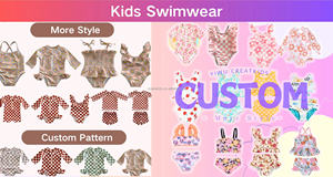 KERUI Baby Girl One Piece Bathing Suit Frills Swimwear Baby Swimsuit Upf 50+ Wholesale <strong>Multi</strong> Two Piece <strong>Color</strong> <strong>Prints</strong> Swimsuit - Product Image 4