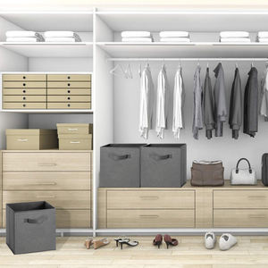 하이 퀄리티 부직포 큐브 보관함 대용량 휴대용 접이식 디자인 직접 공장 효율적인 보관 솔루션 - Product Image 5