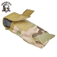 Ceinture tactique en nylon 9 mm avec double porte-chargeur et support de lampe torche EDC, étui MOLLE pour armes à feu, accessoires de chasse