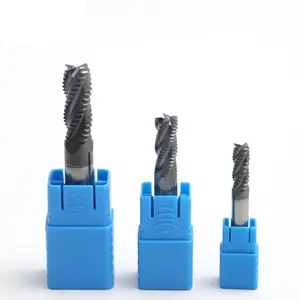 CNC Machining Solide Carbide Thread Tooth Milling Cutter 4 Flute Corn Ball Nose Roughing End Mill for Steel Processing